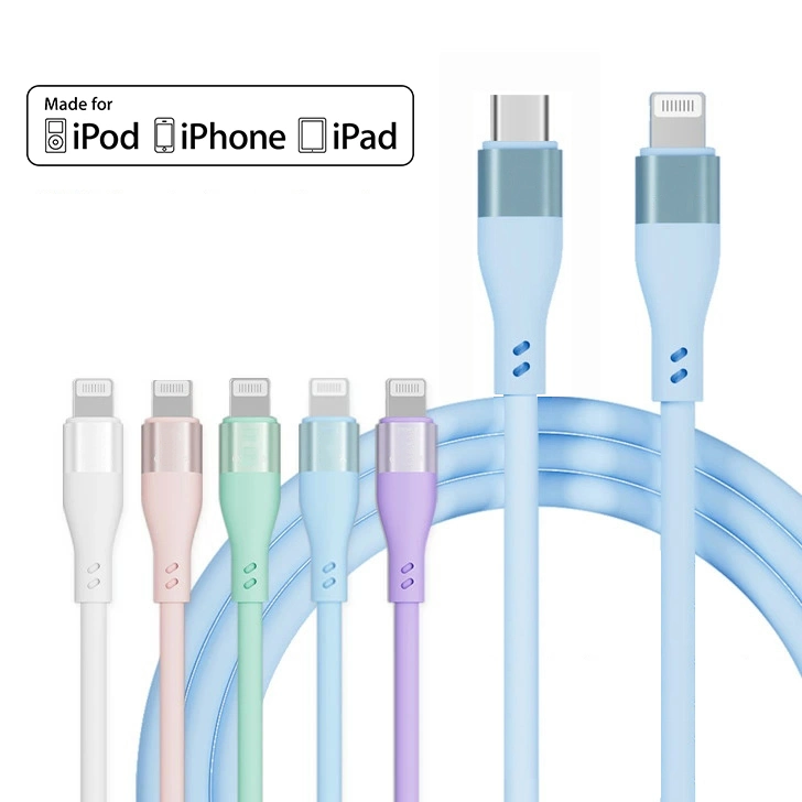 Apple Mfi Certified 3FT 6FT 10FT Silicone Data Cable 3A Pd Fast Charging Type C Charger Cable USB C to Lightning for iPhone13 14 15