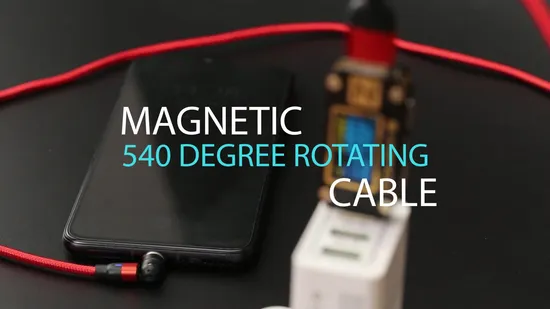 Caricabatterie rapido Cavi di alimentazione magnetici da 0,5 m 1 m 2 m 3 m 3A 540 Ruota Adattatore micro Lightning tipo C Cavo USB dati di ricarica rapida per iPhone Android